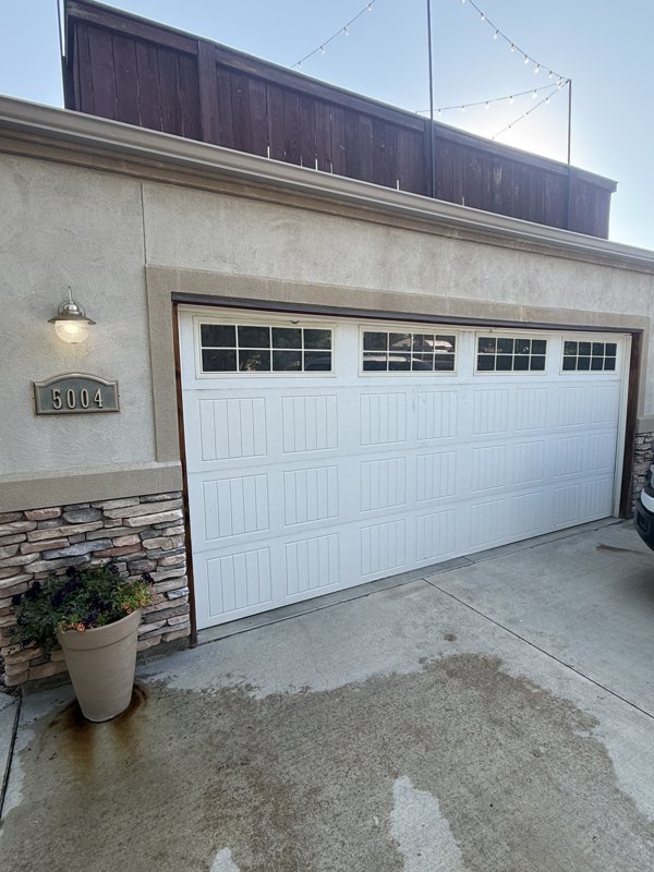 Garage door before installation